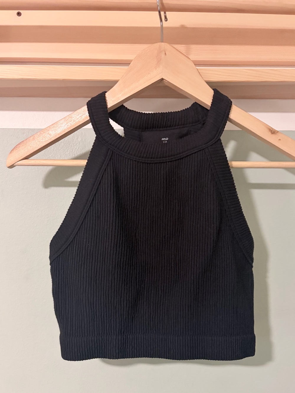 AERIE Ribbed Halter Cropped Tank - Women’s Large